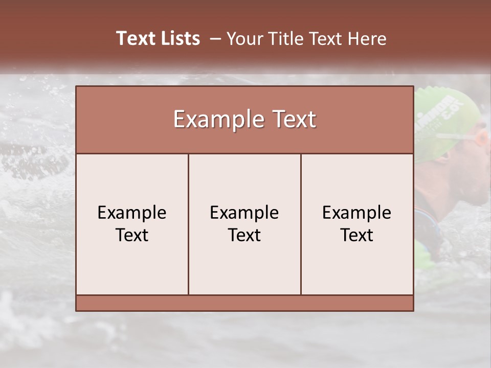 A Couple Of Men Swimming In A Body Of Water PowerPoint Template