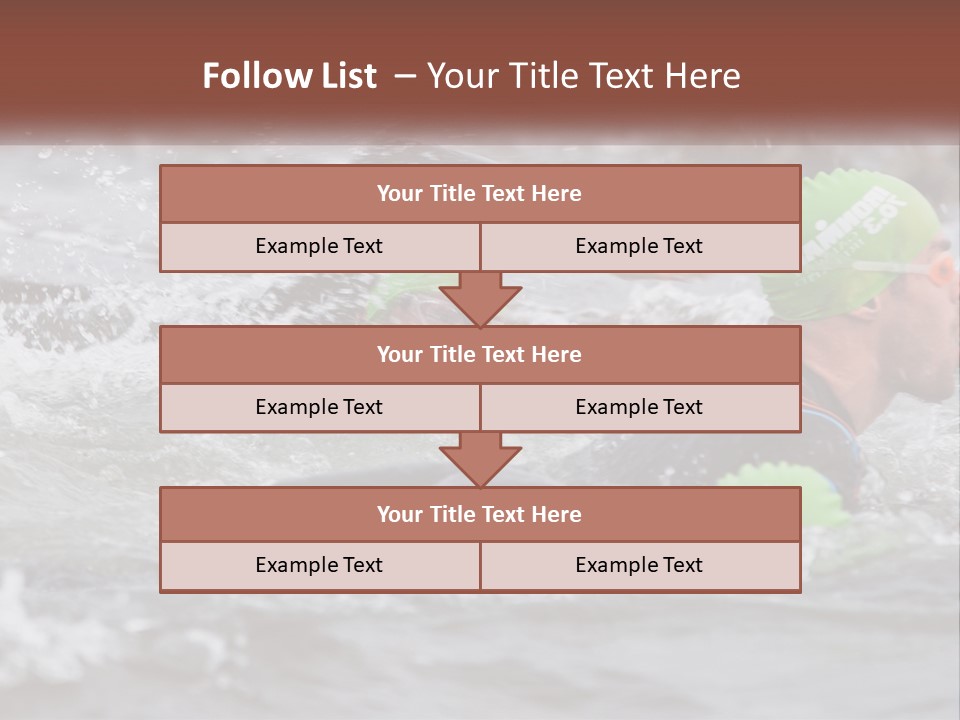 A Couple Of Men Swimming In A Body Of Water PowerPoint Template