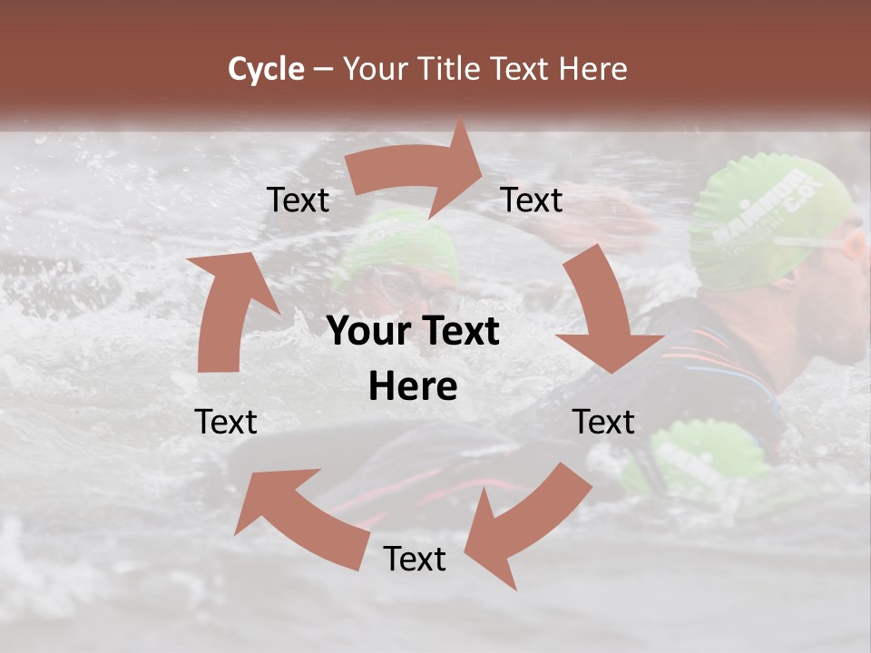 A Couple Of Men Swimming In A Body Of Water PowerPoint Template