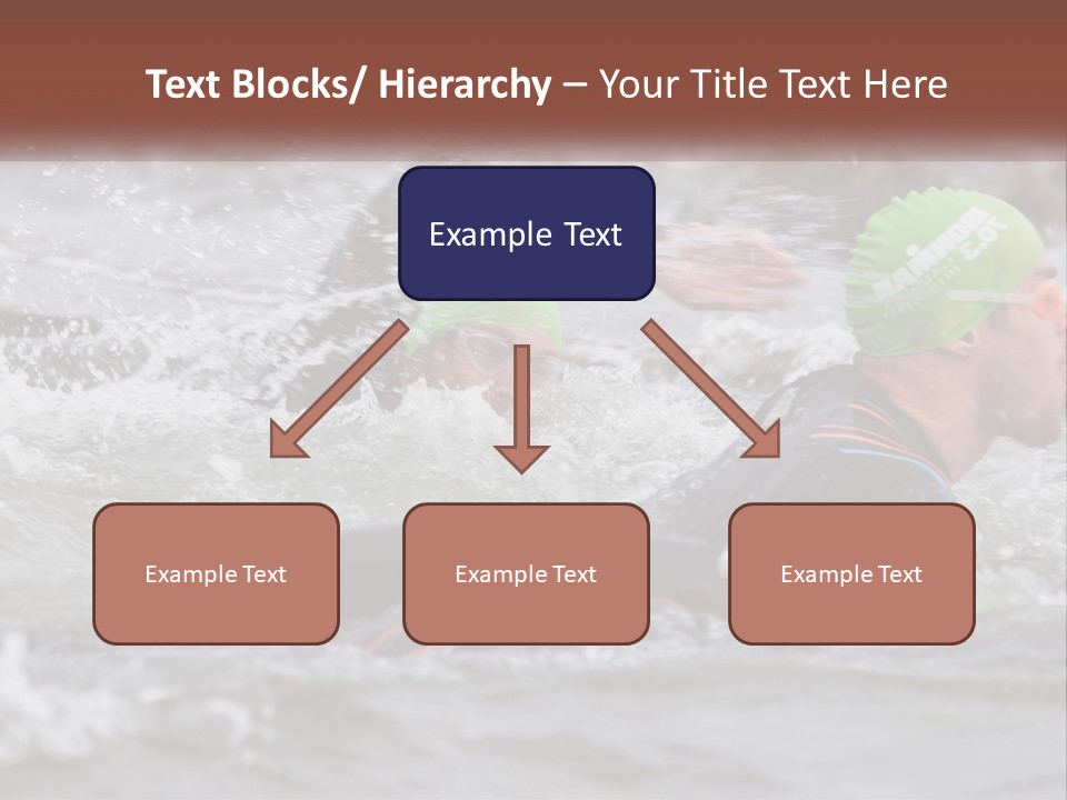 A Couple Of Men Swimming In A Body Of Water PowerPoint Template