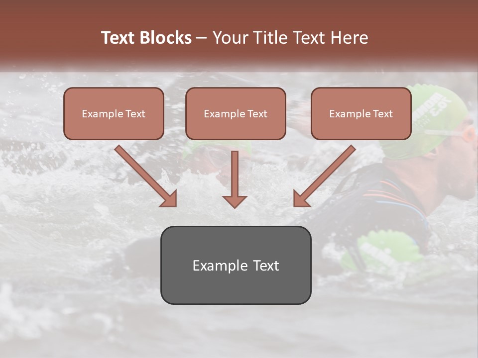 A Couple Of Men Swimming In A Body Of Water PowerPoint Template