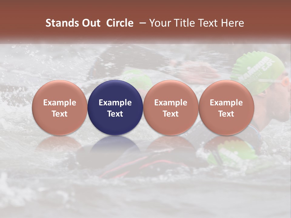 A Couple Of Men Swimming In A Body Of Water PowerPoint Template