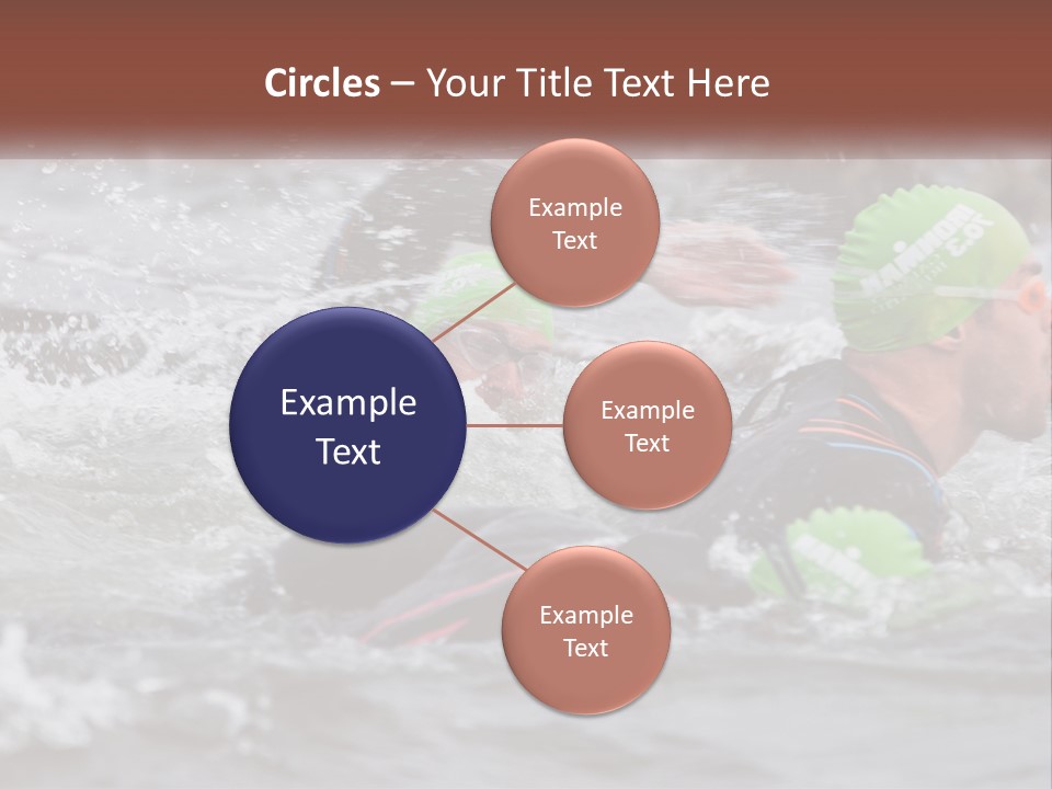 A Couple Of Men Swimming In A Body Of Water PowerPoint Template