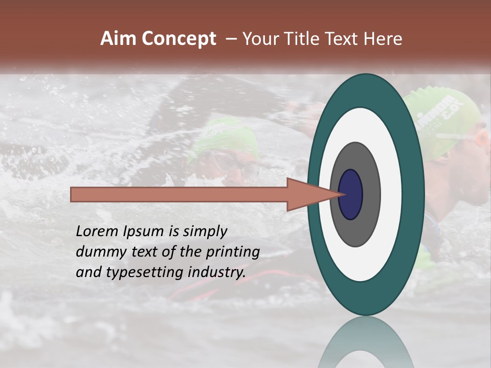 A Couple Of Men Swimming In A Body Of Water PowerPoint Template