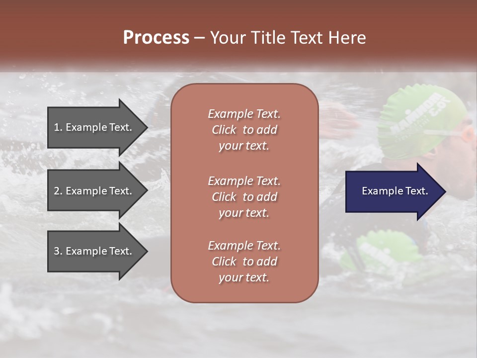 A Couple Of Men Swimming In A Body Of Water PowerPoint Template