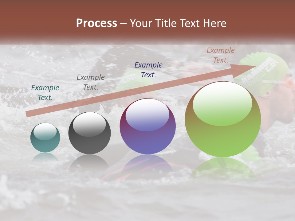 A Couple Of Men Swimming In A Body Of Water PowerPoint Template