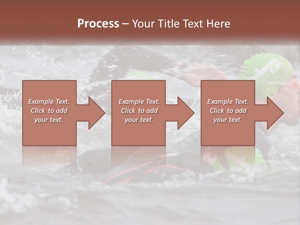 A Couple Of Men Swimming In A Body Of Water PowerPoint Template