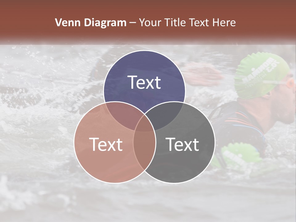 A Couple Of Men Swimming In A Body Of Water PowerPoint Template