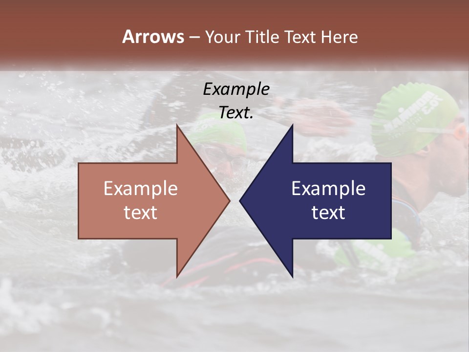 A Couple Of Men Swimming In A Body Of Water PowerPoint Template