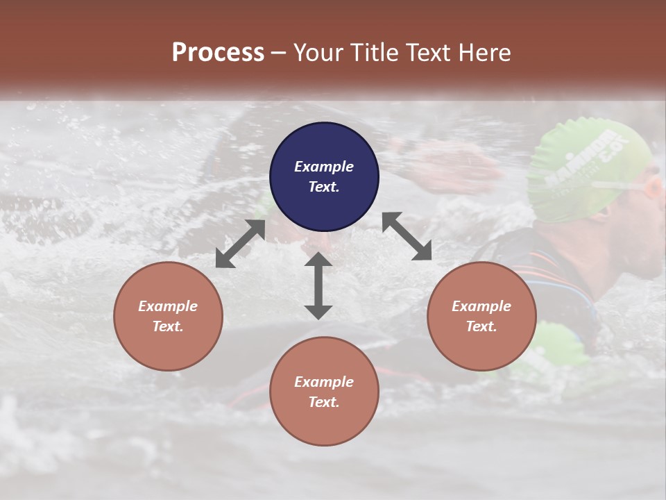 A Couple Of Men Swimming In A Body Of Water PowerPoint Template