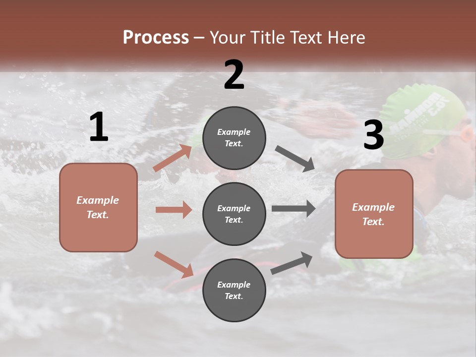 A Couple Of Men Swimming In A Body Of Water PowerPoint Template