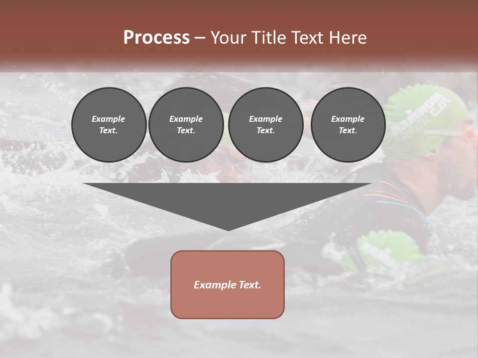 A Couple Of Men Swimming In A Body Of Water PowerPoint Template