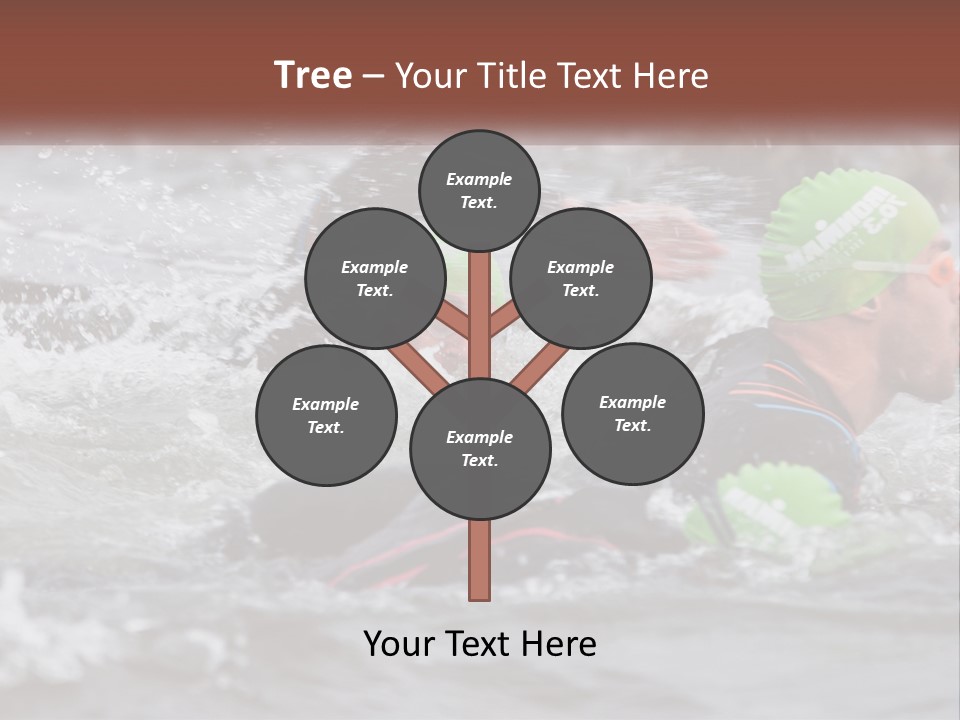 A Couple Of Men Swimming In A Body Of Water PowerPoint Template