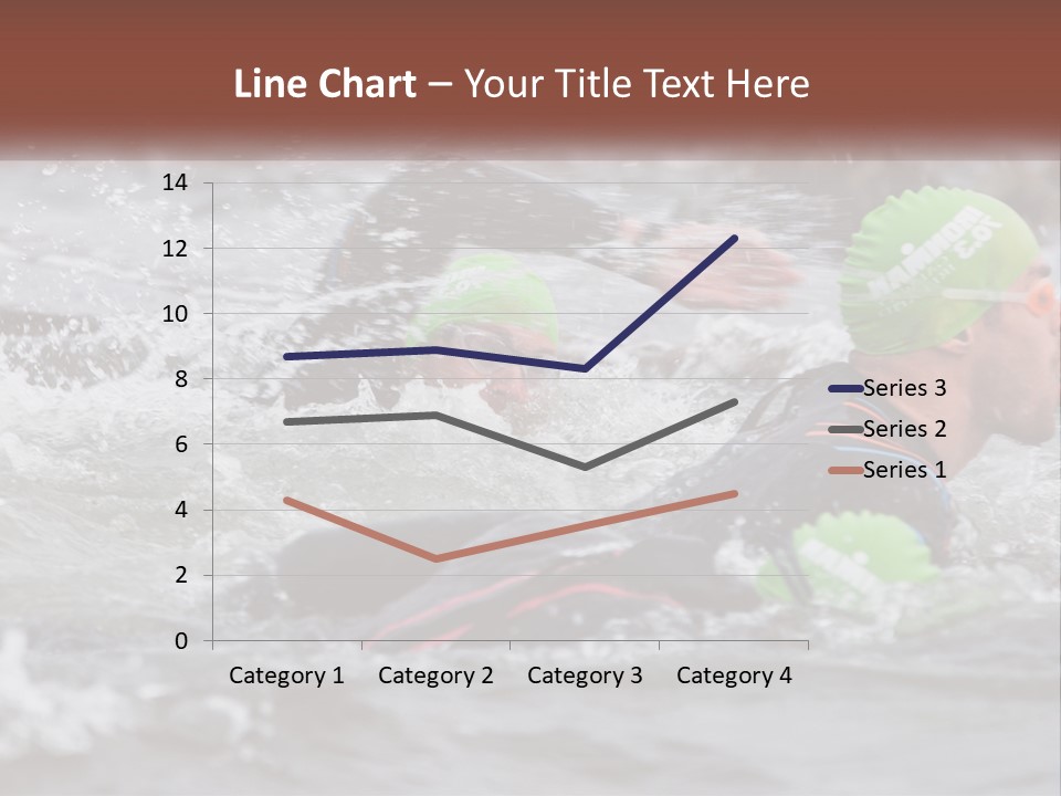 A Couple Of Men Swimming In A Body Of Water PowerPoint Template