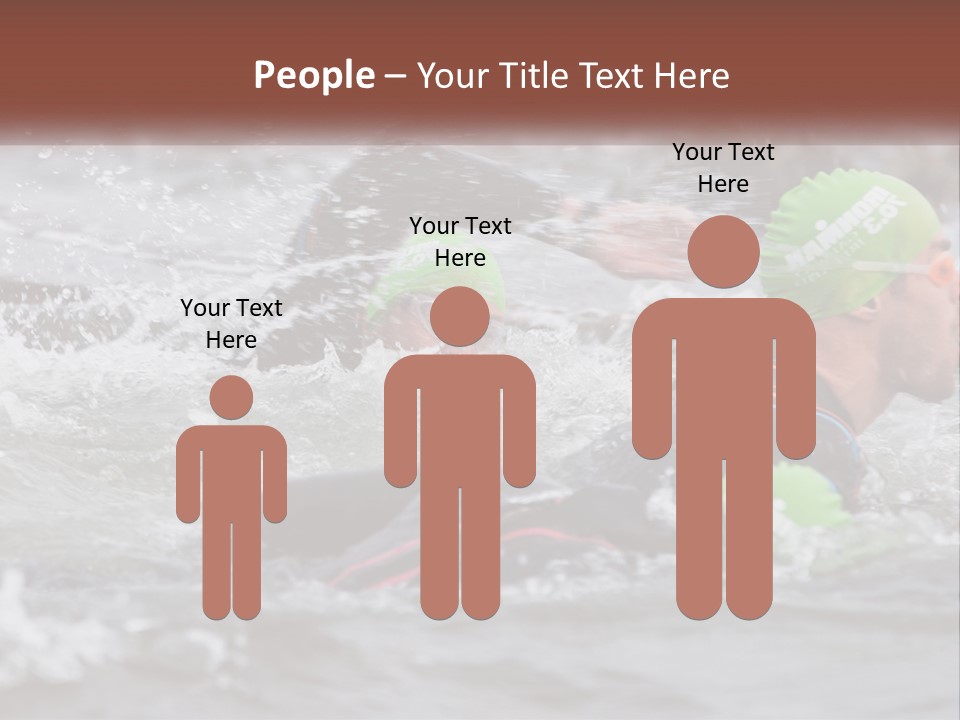 A Couple Of Men Swimming In A Body Of Water PowerPoint Template