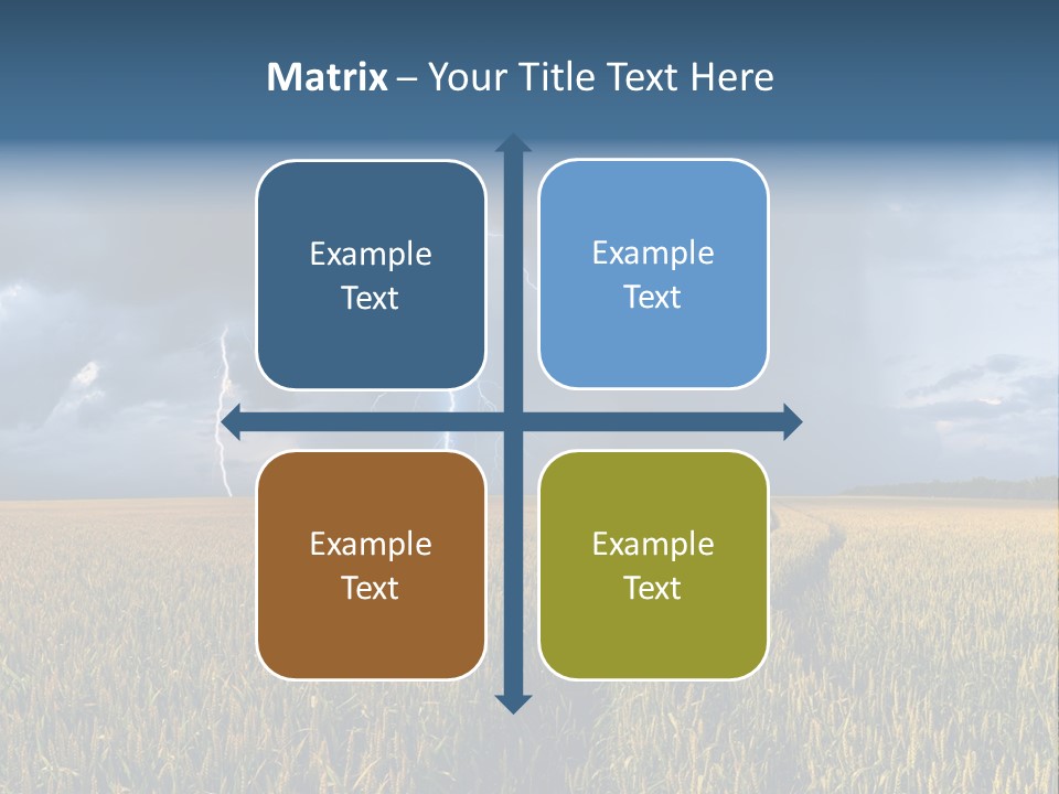 A Large Field With A Lightning Bolt In The Sky PowerPoint Template
