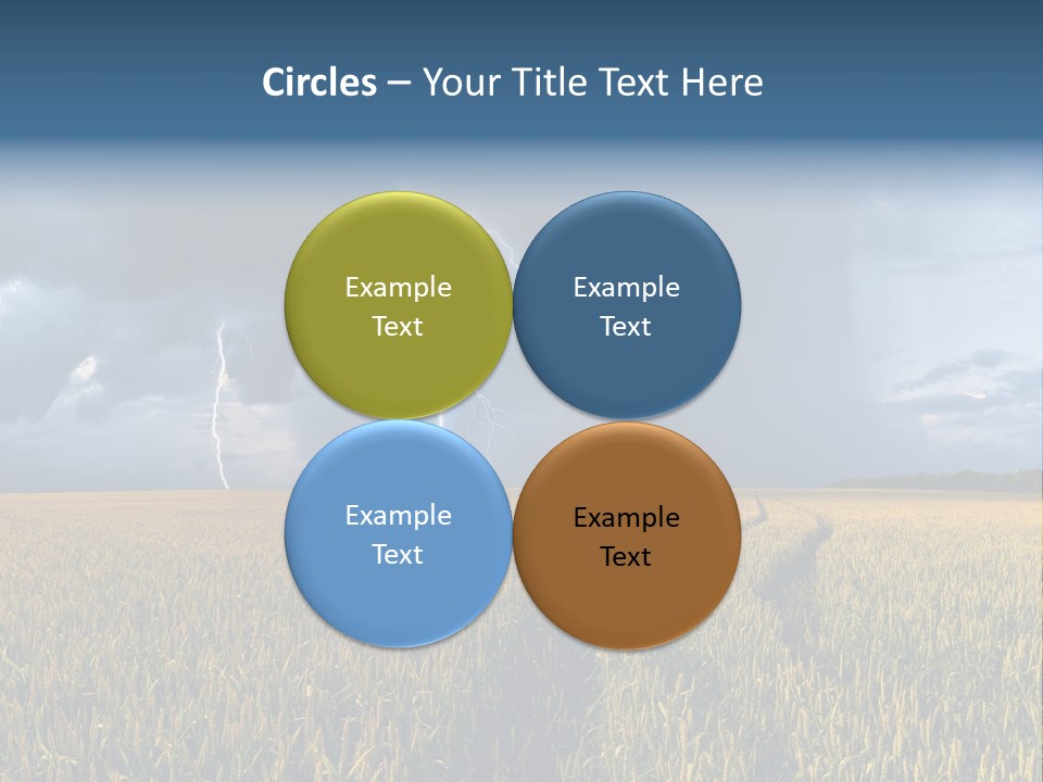 A Large Field With A Lightning Bolt In The Sky PowerPoint Template