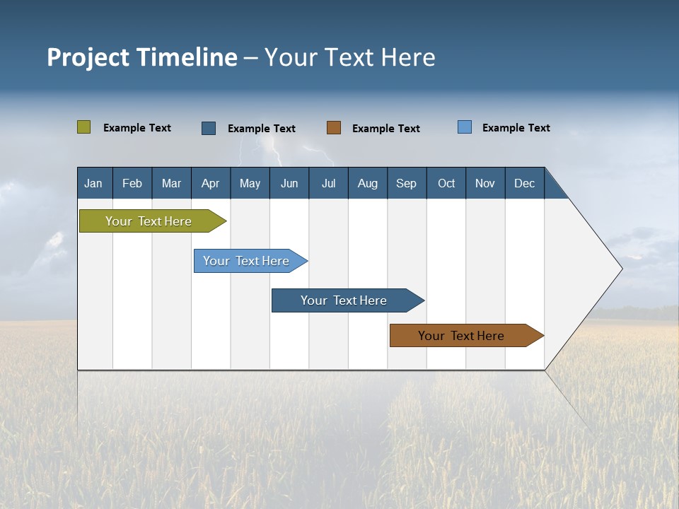 A Large Field With A Lightning Bolt In The Sky PowerPoint Template
