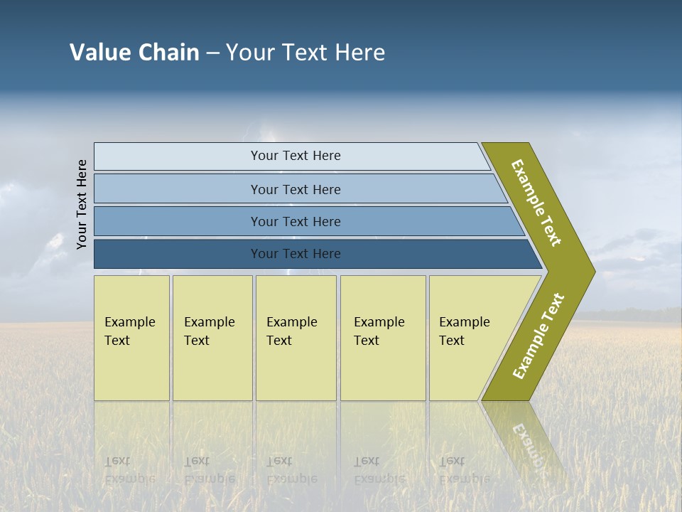 A Large Field With A Lightning Bolt In The Sky PowerPoint Template