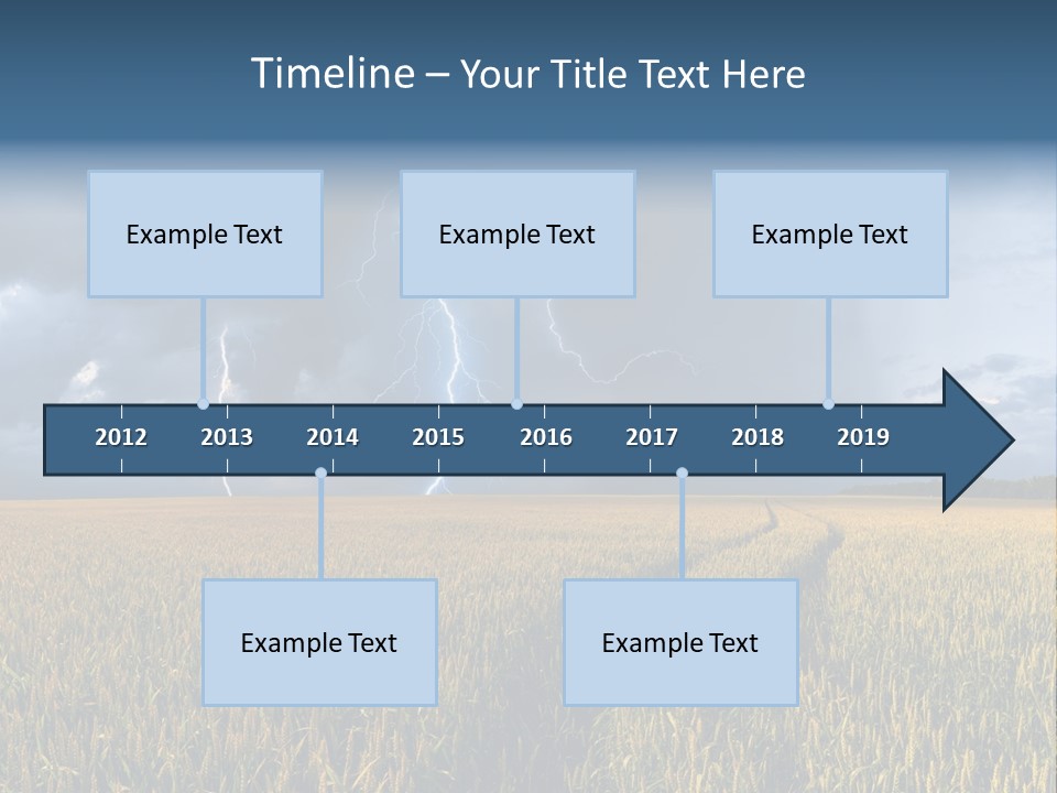A Large Field With A Lightning Bolt In The Sky PowerPoint Template