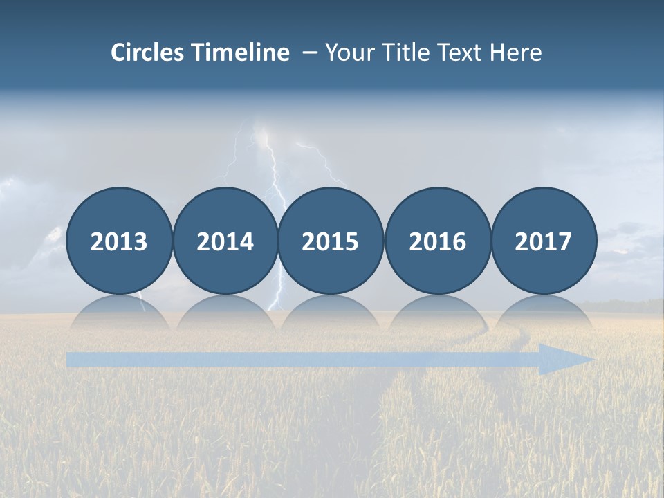 A Large Field With A Lightning Bolt In The Sky PowerPoint Template