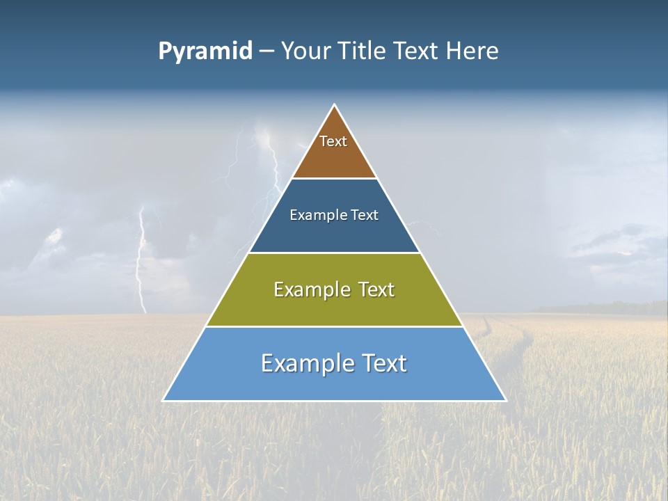 A Large Field With A Lightning Bolt In The Sky PowerPoint Template