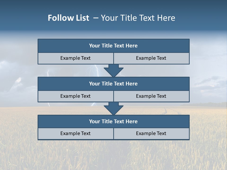 A Large Field With A Lightning Bolt In The Sky PowerPoint Template