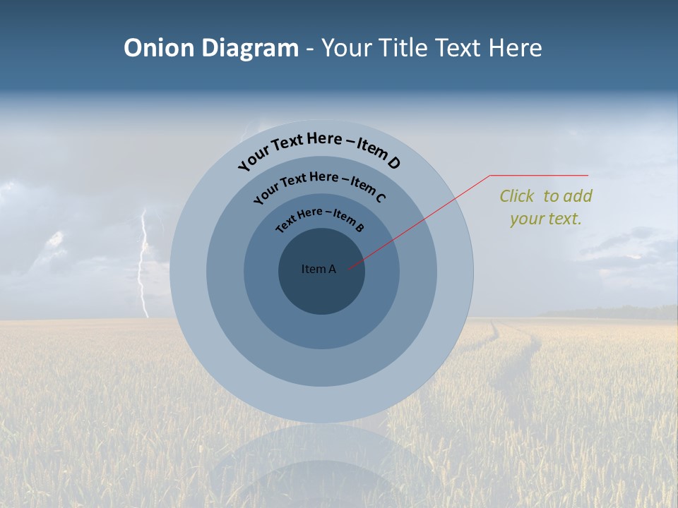 A Large Field With A Lightning Bolt In The Sky PowerPoint Template