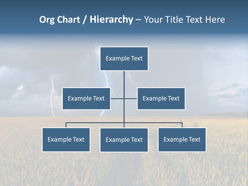 A Large Field With A Lightning Bolt In The Sky PowerPoint Template