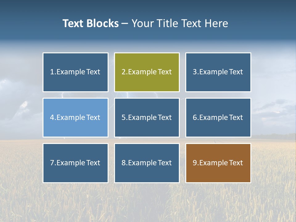 A Large Field With A Lightning Bolt In The Sky PowerPoint Template