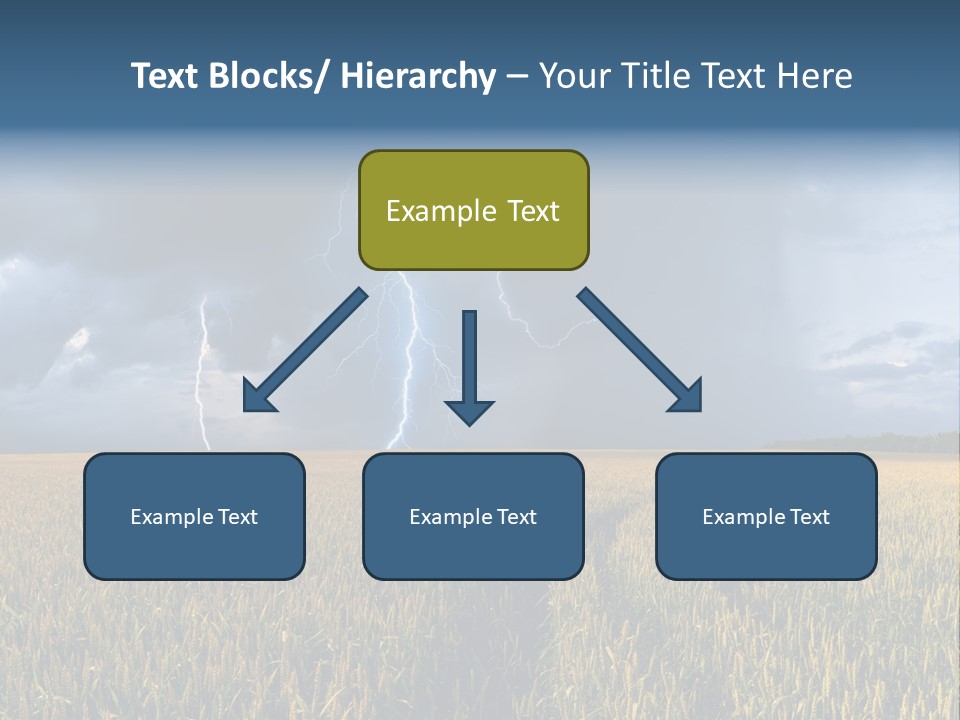 A Large Field With A Lightning Bolt In The Sky PowerPoint Template