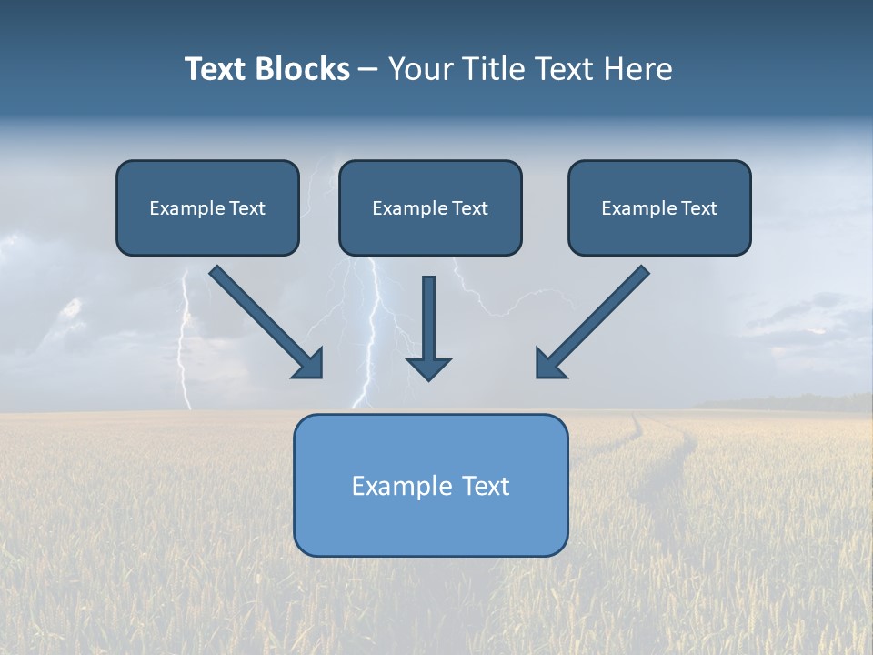 A Large Field With A Lightning Bolt In The Sky PowerPoint Template