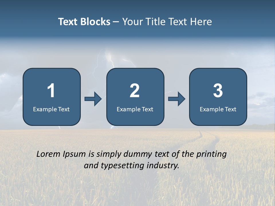 A Large Field With A Lightning Bolt In The Sky PowerPoint Template