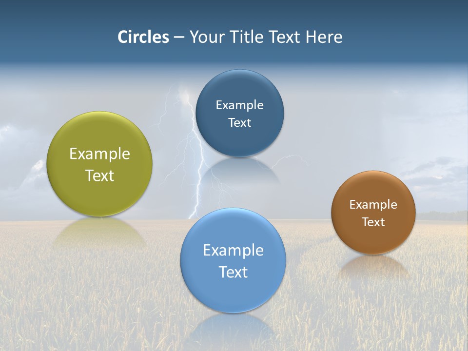A Large Field With A Lightning Bolt In The Sky PowerPoint Template