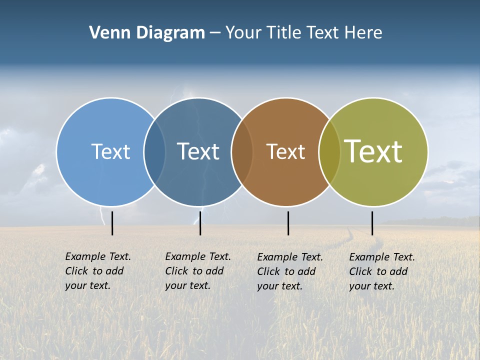 A Large Field With A Lightning Bolt In The Sky PowerPoint Template