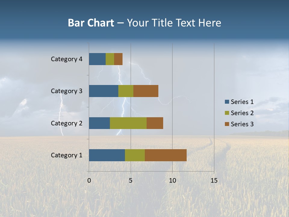 A Large Field With A Lightning Bolt In The Sky PowerPoint Template