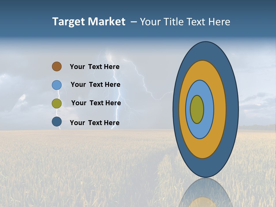 A Large Field With A Lightning Bolt In The Sky PowerPoint Template