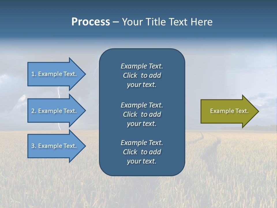 A Large Field With A Lightning Bolt In The Sky PowerPoint Template