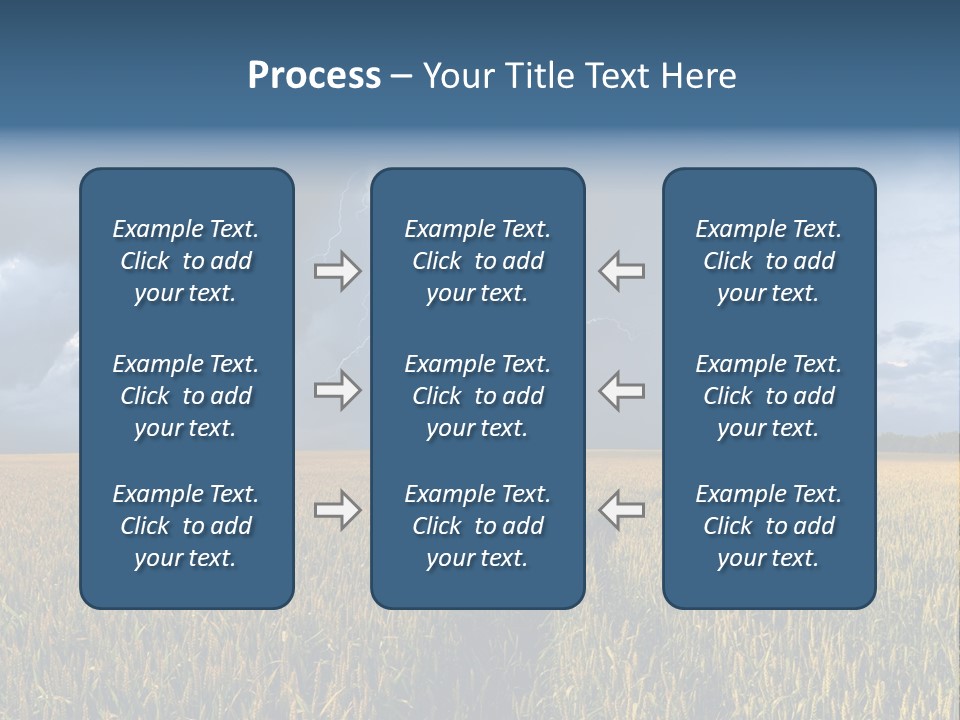 A Large Field With A Lightning Bolt In The Sky PowerPoint Template