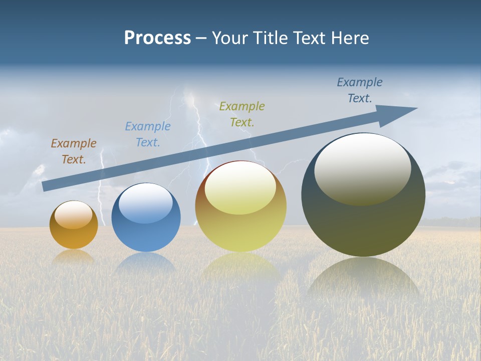 A Large Field With A Lightning Bolt In The Sky PowerPoint Template