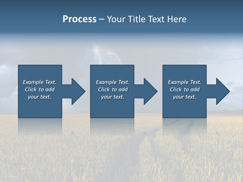 A Large Field With A Lightning Bolt In The Sky PowerPoint Template