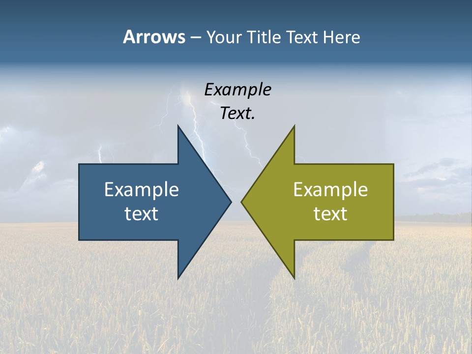 A Large Field With A Lightning Bolt In The Sky PowerPoint Template