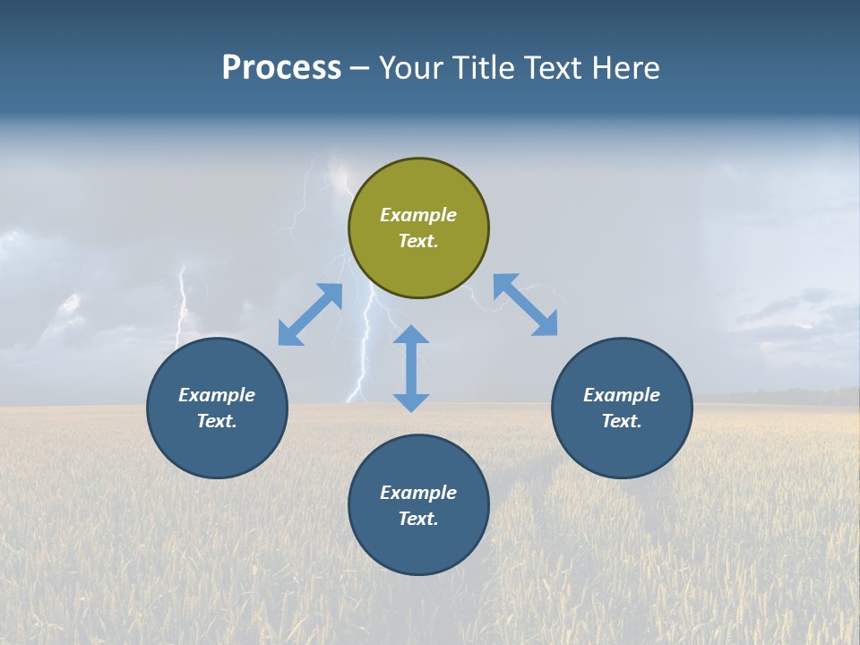 A Large Field With A Lightning Bolt In The Sky PowerPoint Template