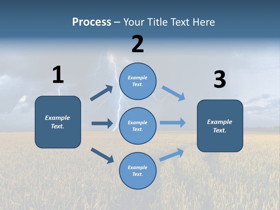 A Large Field With A Lightning Bolt In The Sky PowerPoint Template