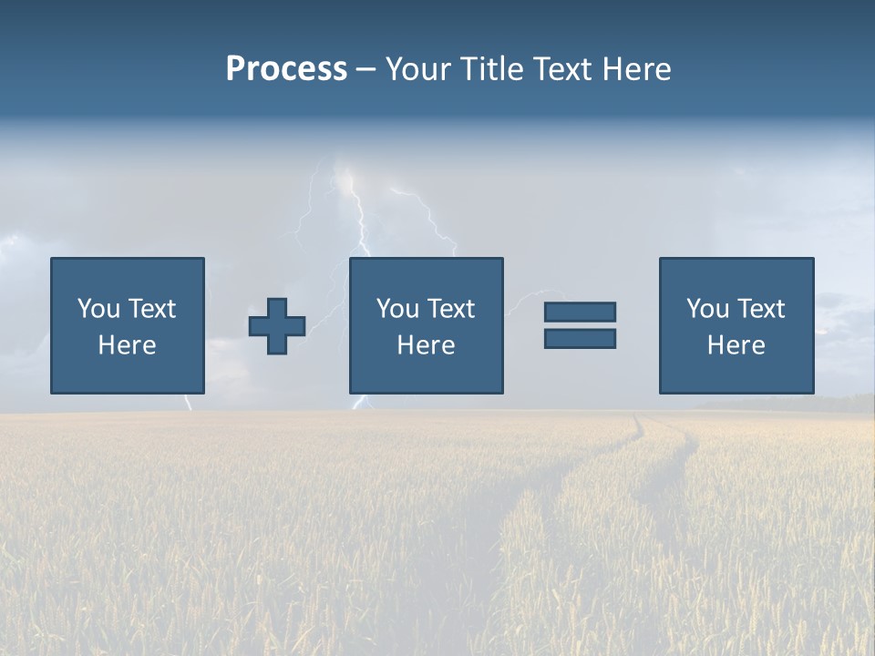 A Large Field With A Lightning Bolt In The Sky PowerPoint Template