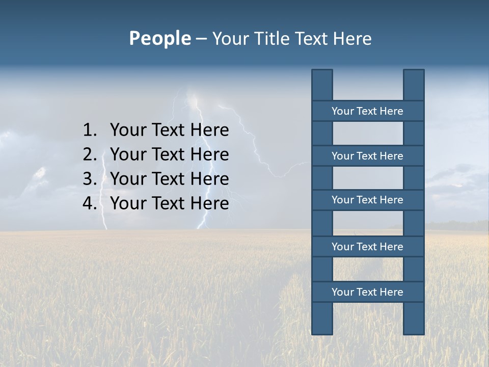 A Large Field With A Lightning Bolt In The Sky PowerPoint Template