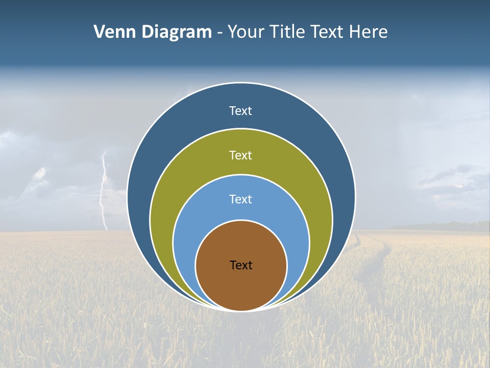 A Large Field With A Lightning Bolt In The Sky PowerPoint Template