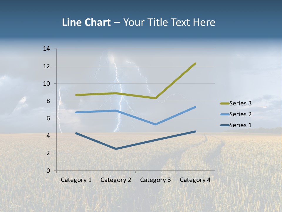 A Large Field With A Lightning Bolt In The Sky PowerPoint Template