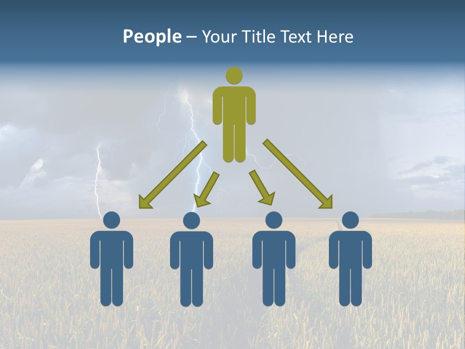 A Large Field With A Lightning Bolt In The Sky PowerPoint Template