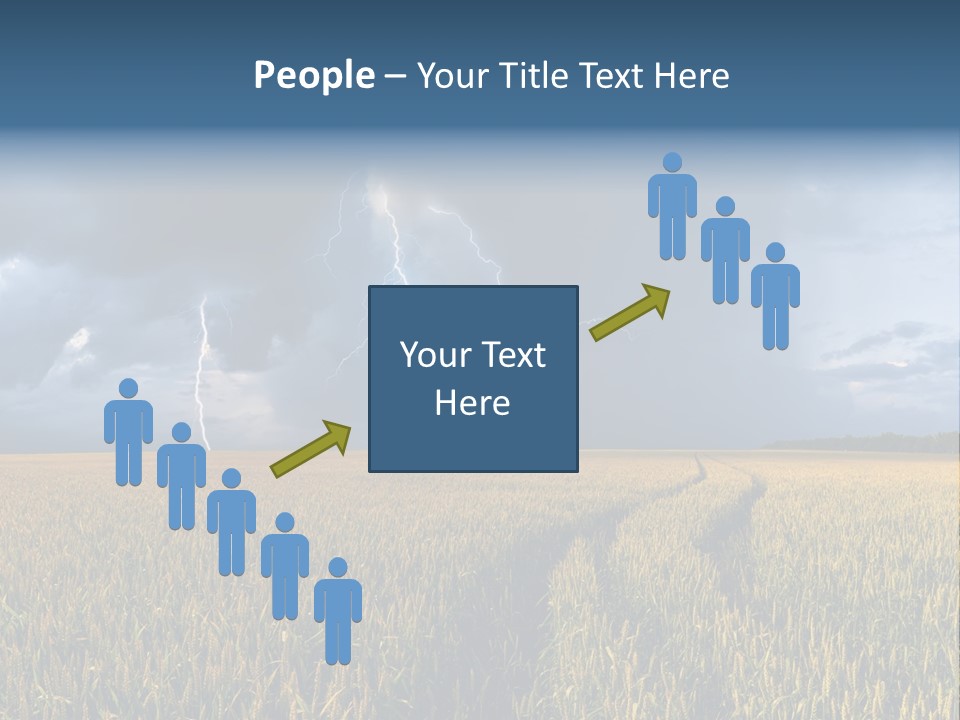 A Large Field With A Lightning Bolt In The Sky PowerPoint Template